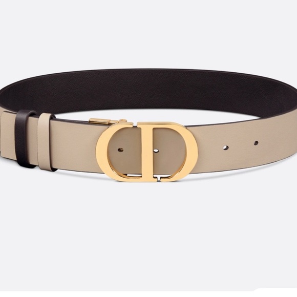 DIOR NWT 30 Montaigne Reversible Belt hazelnut and black smooth calfskin, 35 mm - Picture 1 of 10